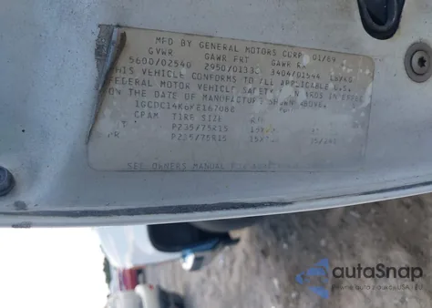 1989 Chevrolet Gmt-400 C1500 z USA, uszkodzony, nr VIN 1GCDC14K6KE167088